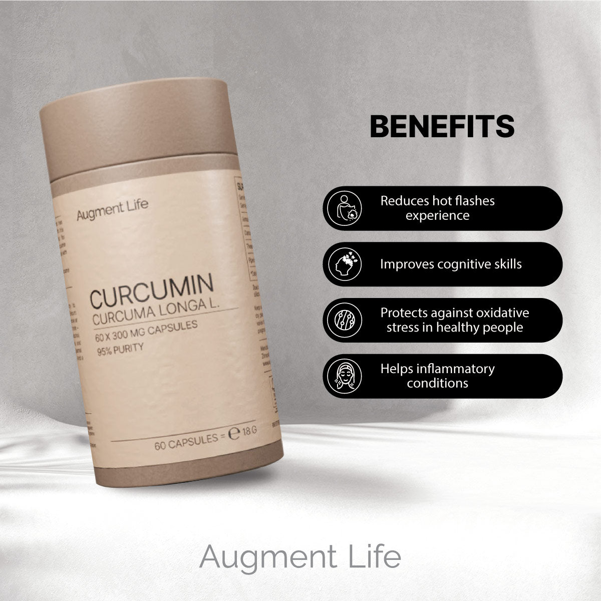 Curcumin with piperin - 300 mg capsules - 95% Curcuminoides - Curcuma Longa L