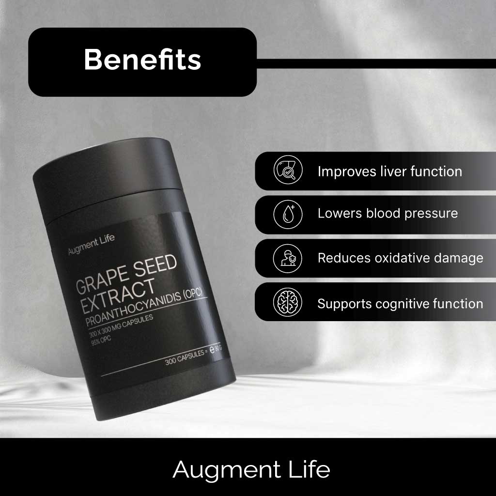Traubenkernextrakt – 300 mg x 300 Kapseln – 95% Proanthocyanidine (OPC)