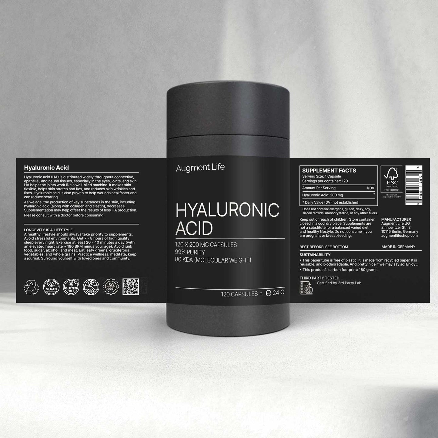 Hyaluronic Acid - 80 kDa optimal bioavailability
