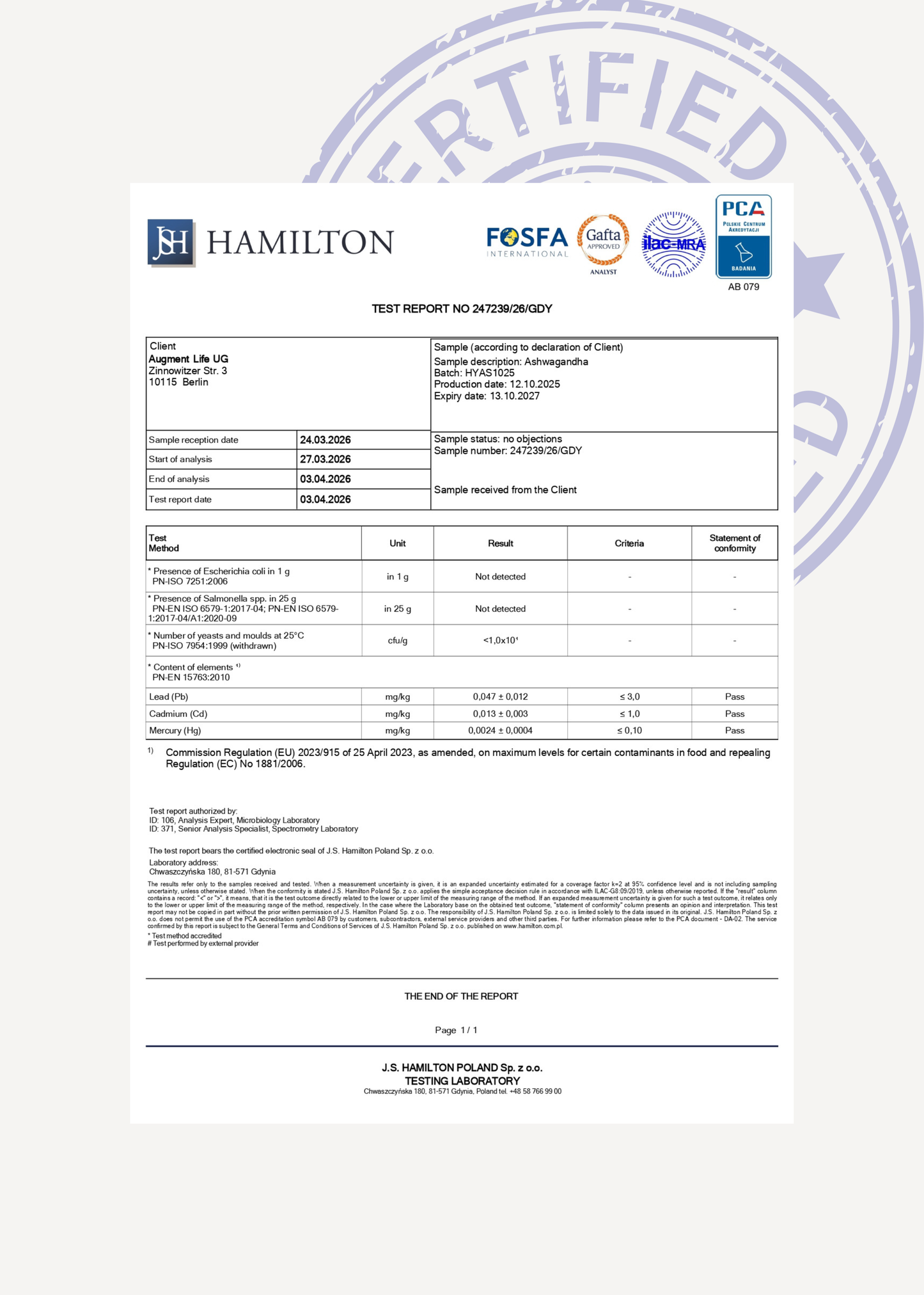 Ashwagandha (Withania somnifera) - 200 mg - 5% Withanolidi