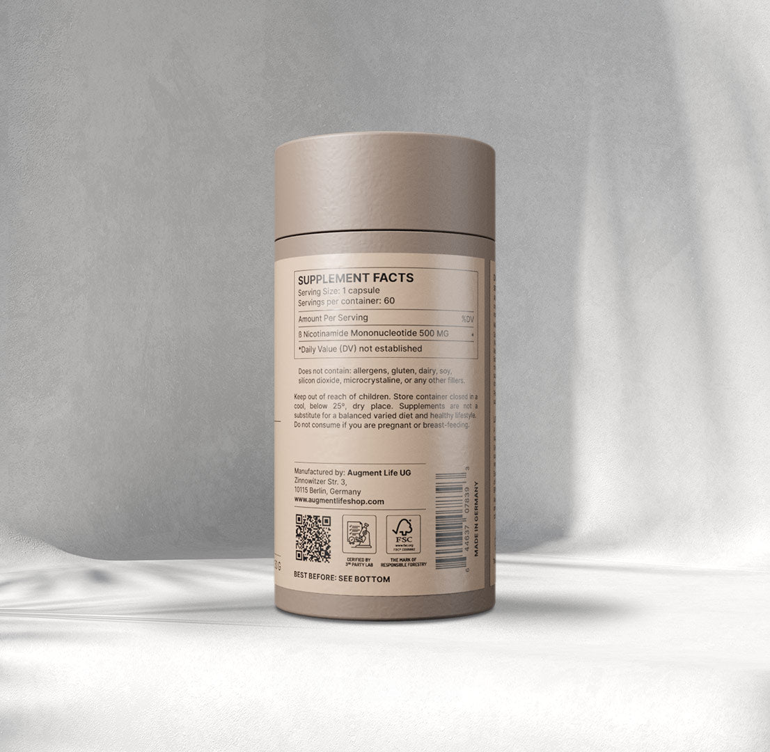 Nicotinamide Mononucléotide - 500 mg capsules - 99% Pureté - NMN