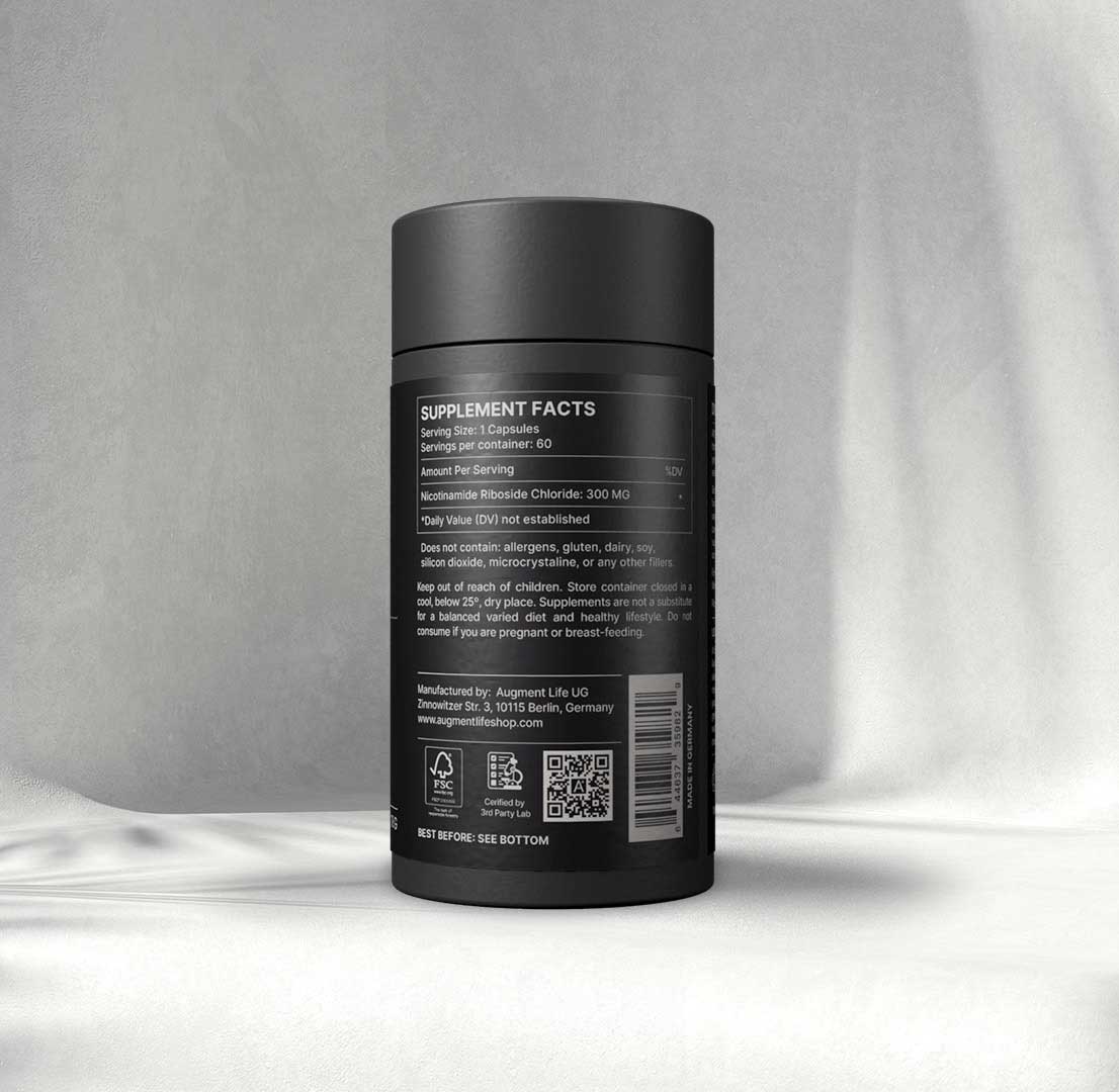 NR - Nicotinamide Riboside Chloride - 300 mg capsules - 99% Pure