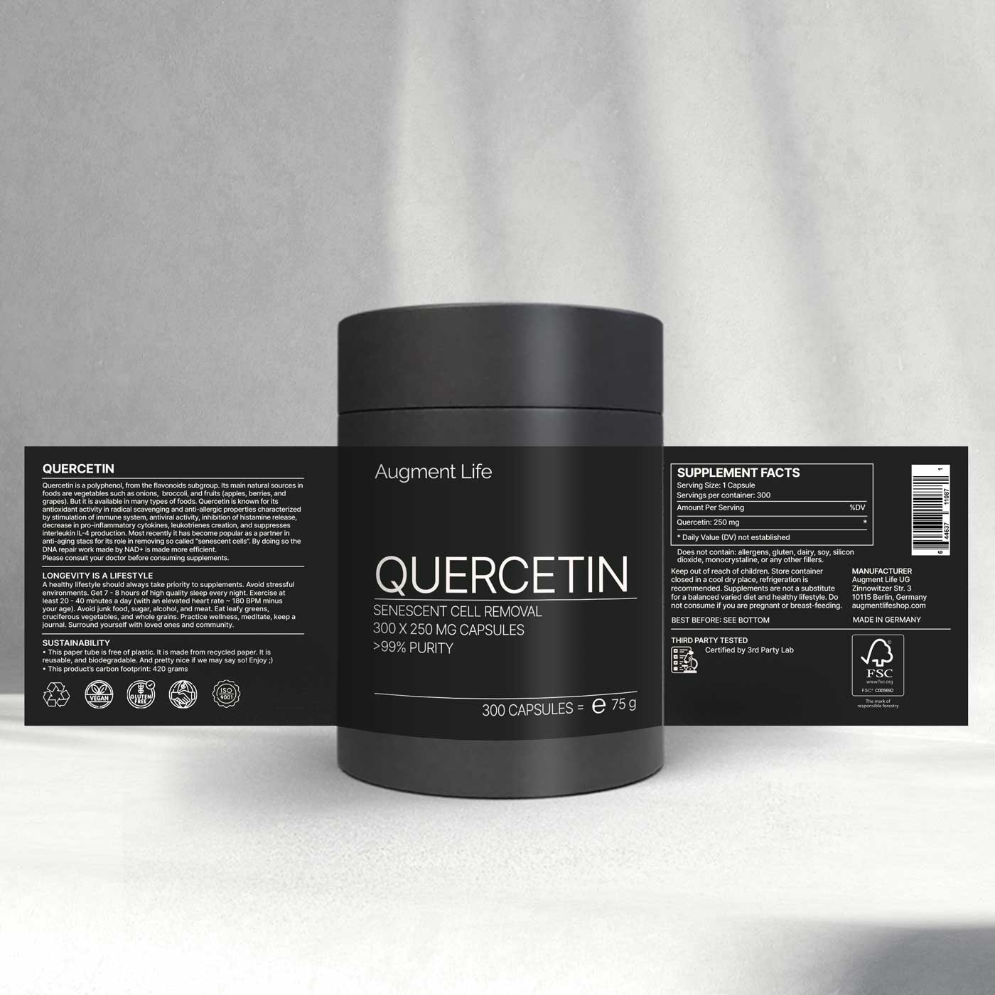 Quercetin - Capsules - 99% Pure