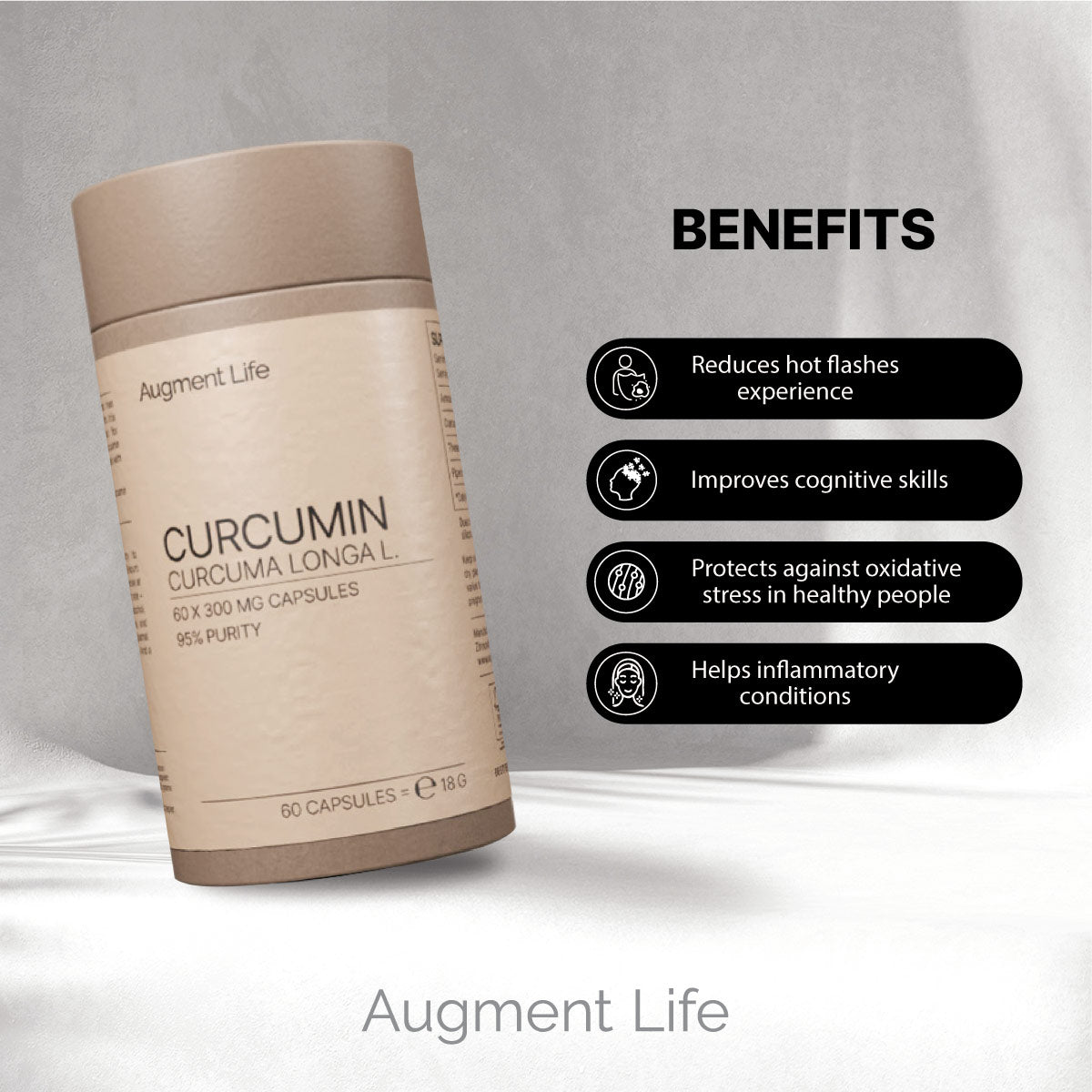 Curcumin - 300 mg kapslar - 95% curcuminoider - Curcuma Longa L