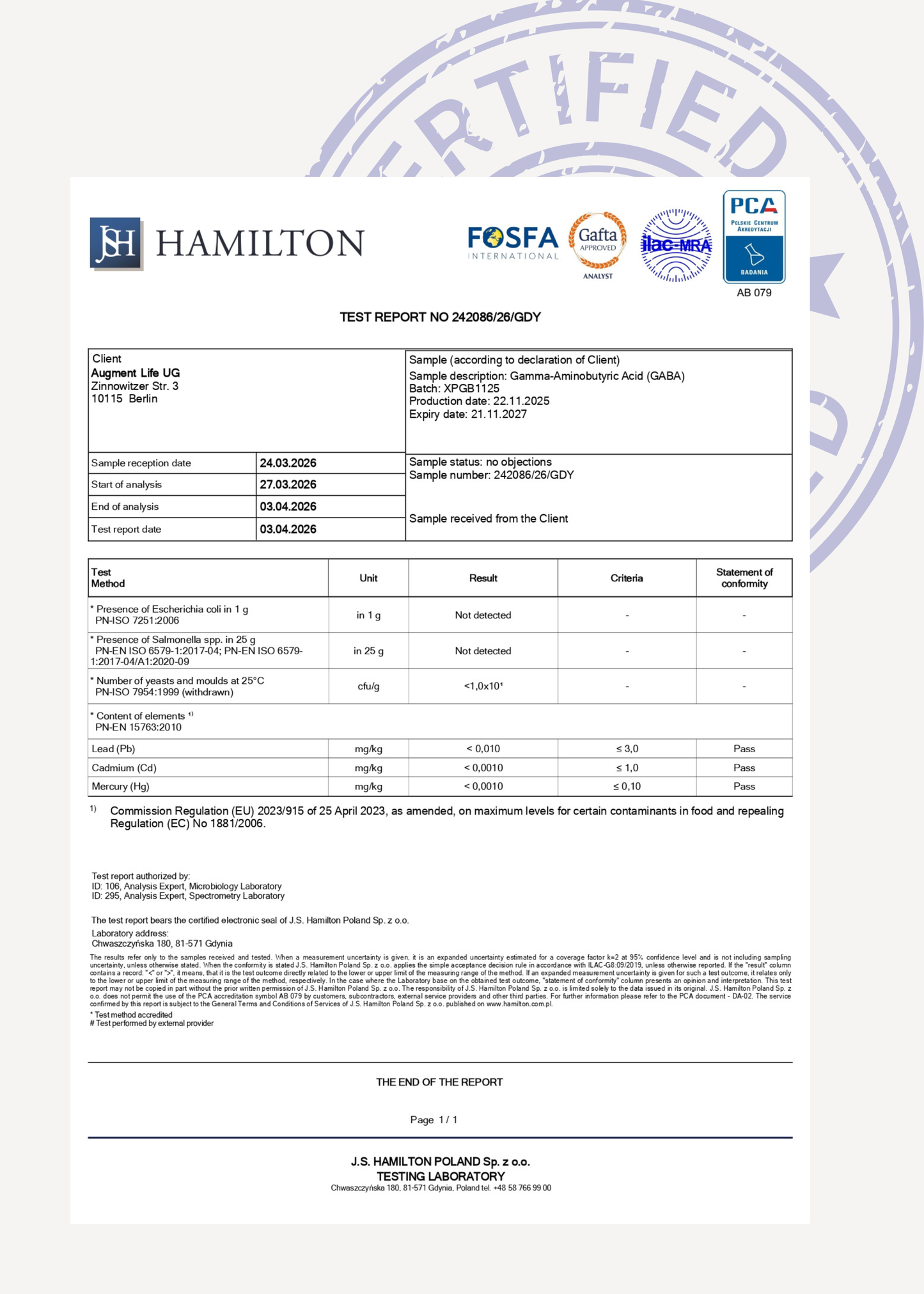 GABA - 300 mg capsules