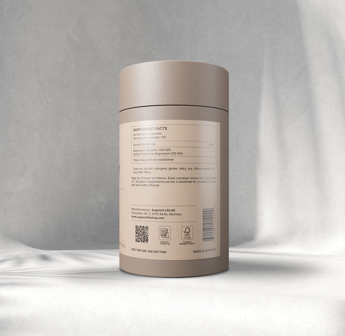 Magnesium Glycinate - 800 mg capsules - 20% elemental magnesium