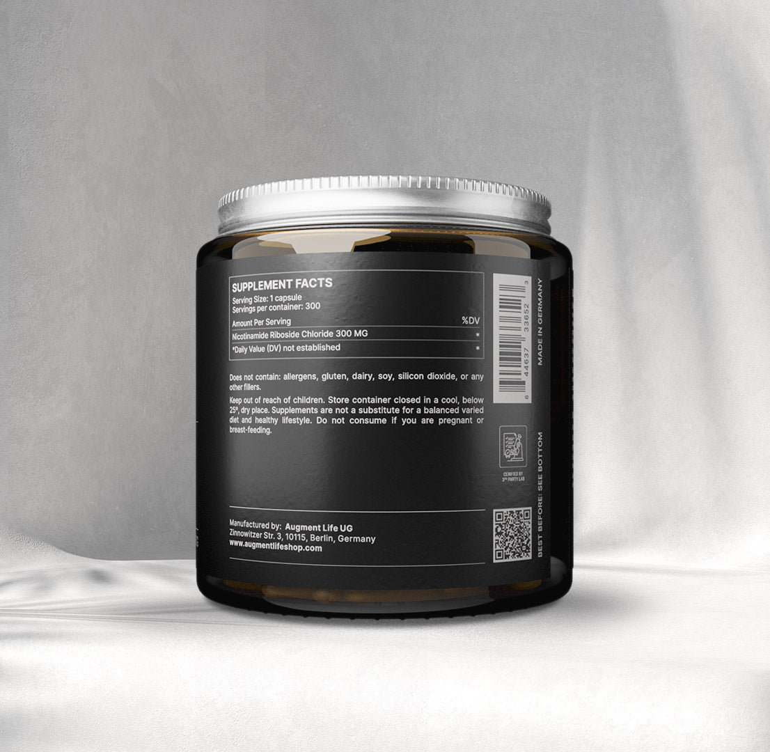 NR - Nicotinamid ribosidklorid - 300 mg kapsler - 98% renhed