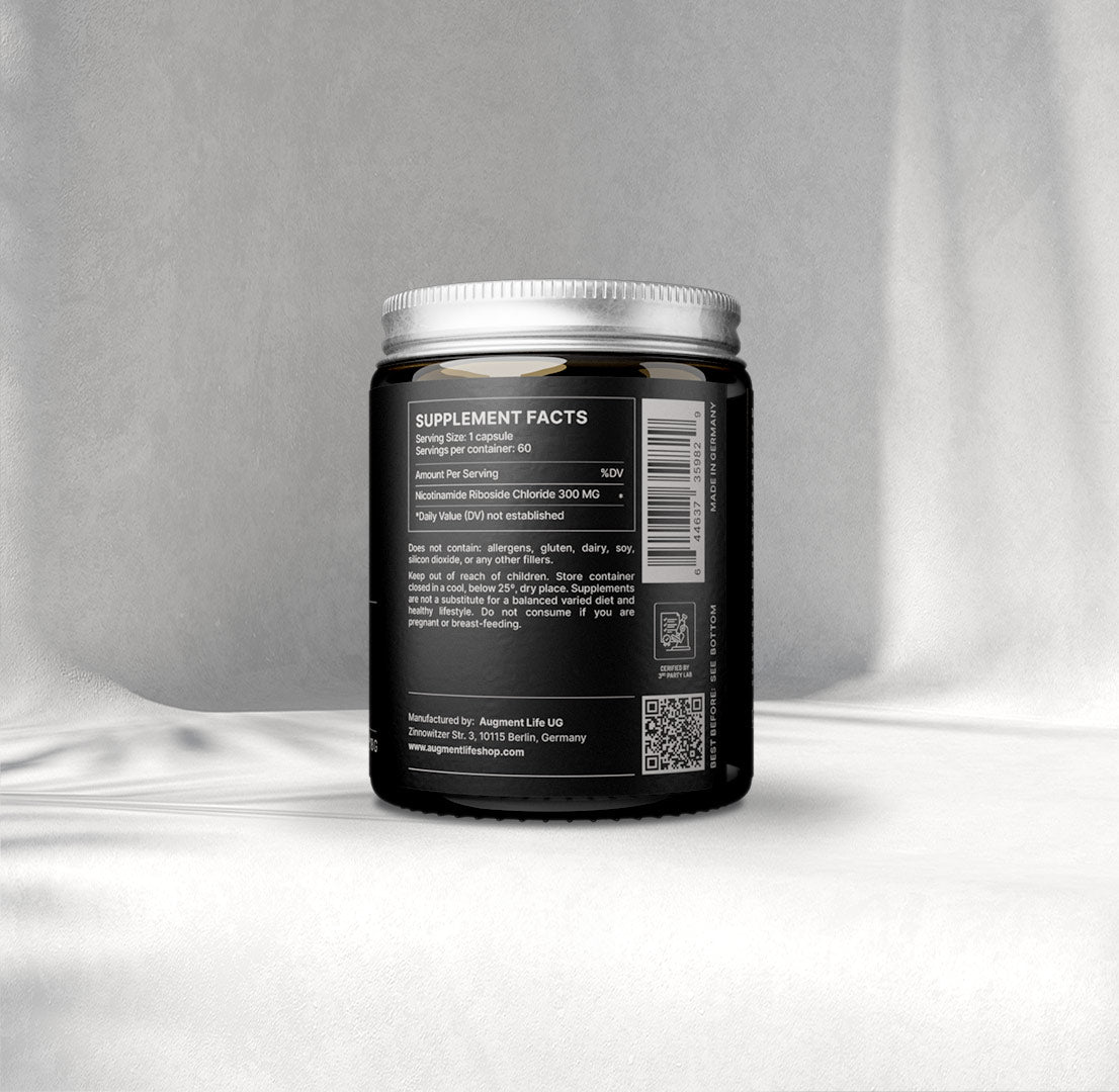 NR - Nicotinamide Riboside Chloride - 300 mg capsules - 99% Pure