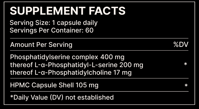 Phosphatidylserine Capsule Information