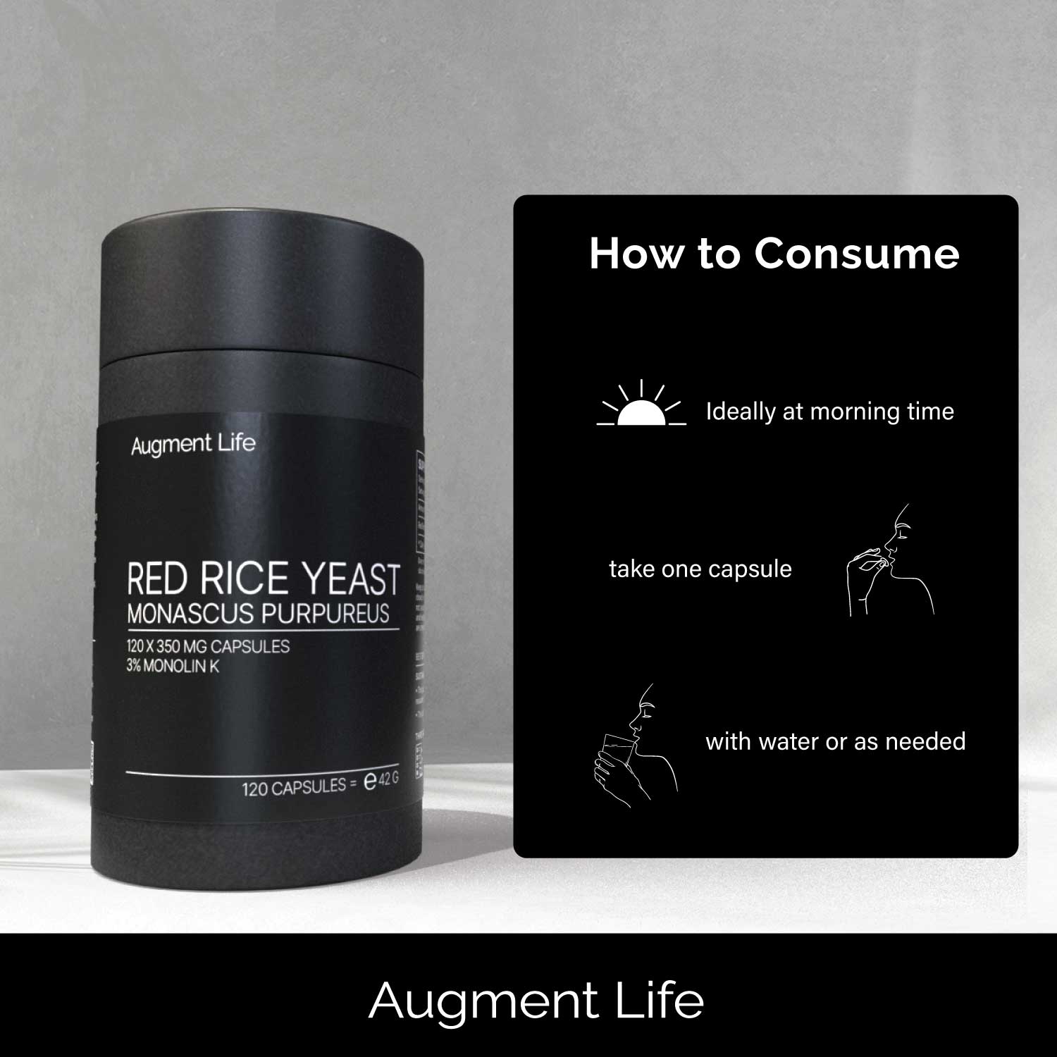 Red Rice Yeast 350 mg x 120 capsules 3 Monolin K Monascus Purpu