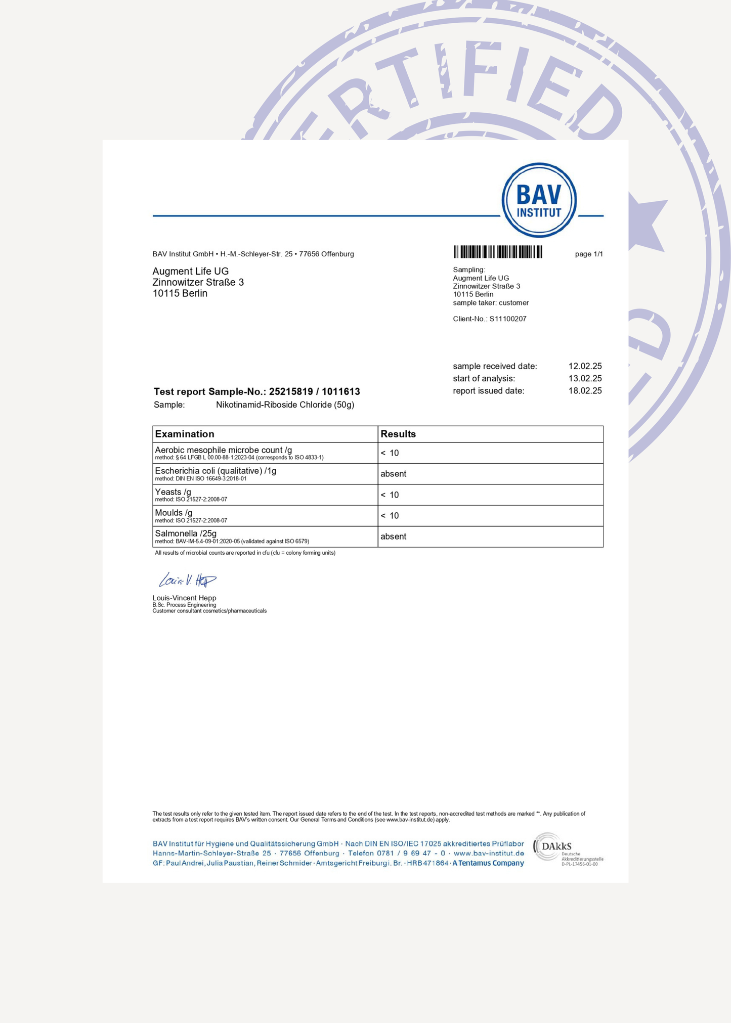 NR - Nicotinamide Riboside Chloride - 300 mg capsules - 99% Pure