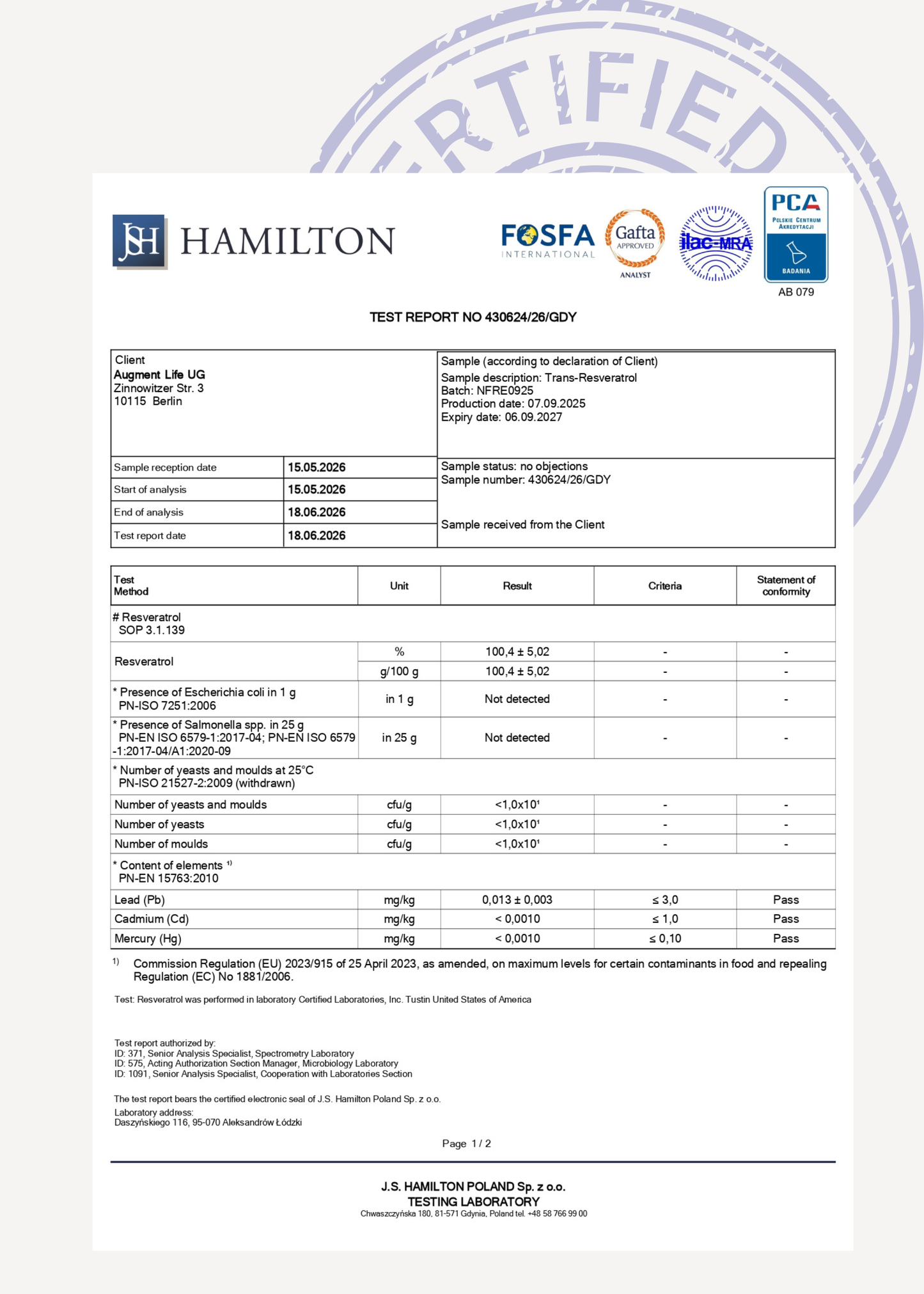 Trans-Resveratrol - Kapsler - 99,5 % ren